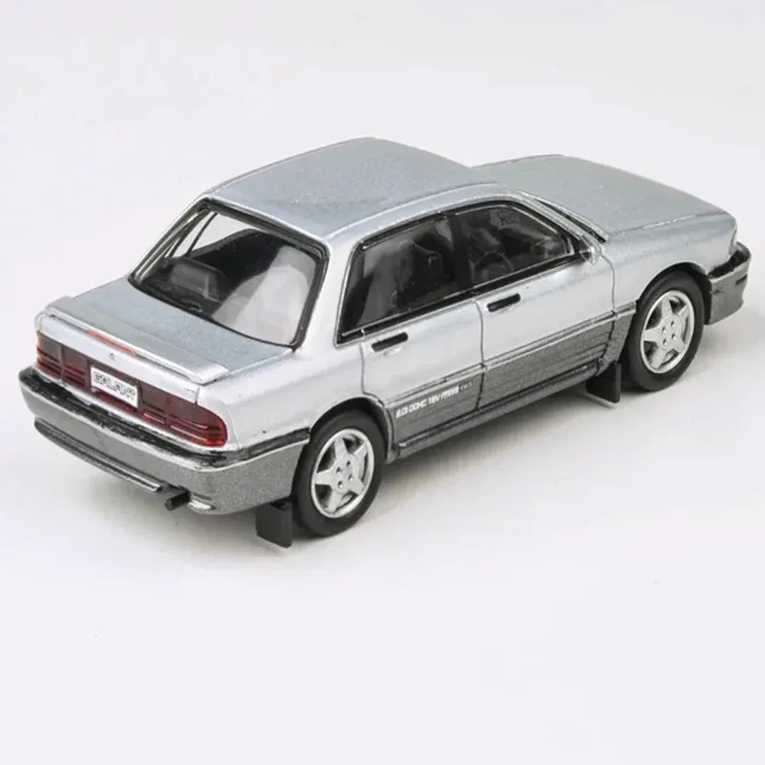 PARA64 1:64 1988 Mitsubishi Galant VR-4 Grace Silver RHD Diecast Model – Classic AWD Rally Sedan