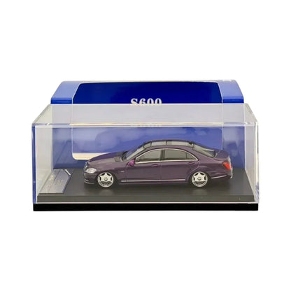 STREET WARRIOR 1:64 Mercedes-Benz S600 (W220) Die-Cast Model Car | Premium Luxury Sedan Collectible with Display Case | 3 Variants