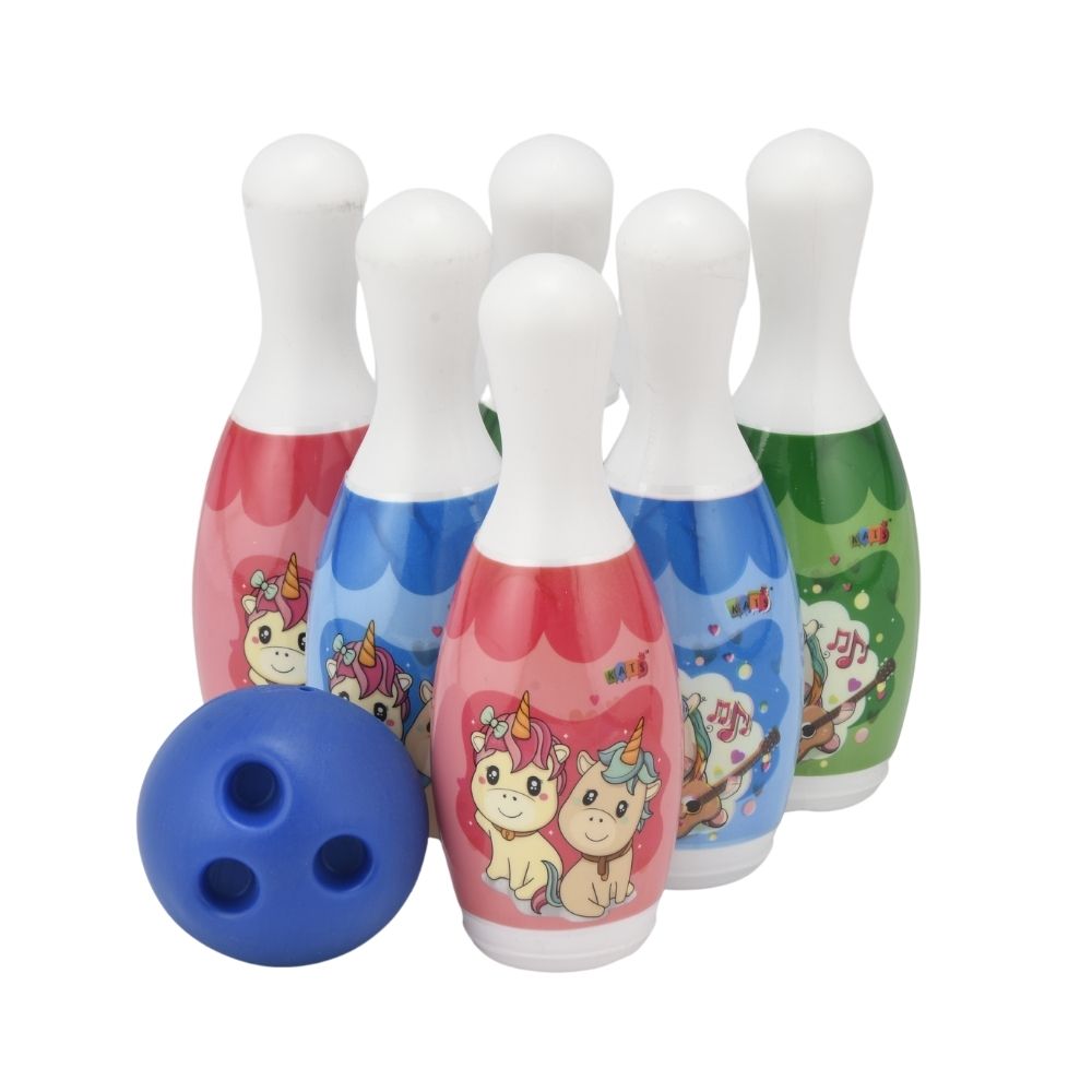 KATS Mini Bowling Set for Kids – Unicorn Theme Bowling Toy with Ball | Indoor & Outdoor Mini Bowling Game | Age 5+