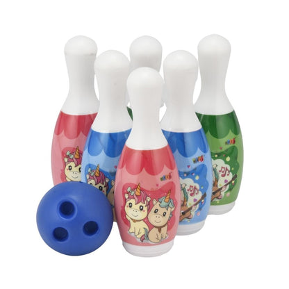 KATS Mini Bowling Set for Kids – Unicorn Theme Bowling Toy with Ball | Indoor & Outdoor Mini Bowling Game | Age 5+