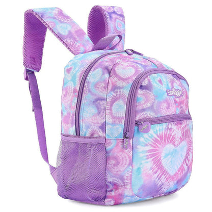 Smiggle Tie Dye Heart Backpack 16 Inch | Kids School Bag with Multiple Compartments & Side Pockets