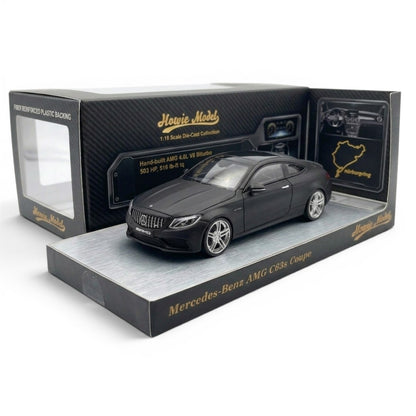 Howie Model 1:64 Mercedes-Benz AMG C63 S Coupe Diecast Model Car – Matte Black Premium Collector Edition
