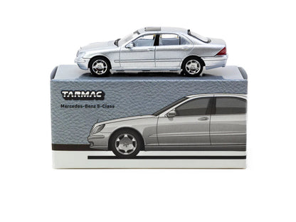 Tarmac Works GLOBAL64 1:64 Mercedes-Benz S-Class Brilliant Silver Metallic Diecast Model Car (T64G-072-SL)