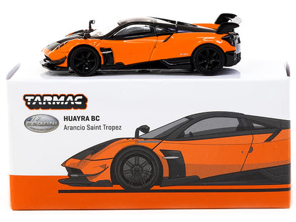 Tarmac Works GLOBAL64 1:64 Pagani Huayra BC Arancio Saint Tropez Diecast Model Car (T64G-TL014-OR)