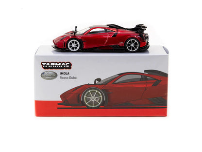 Tarmac Works GLOBAL64 1:64 Pagani Imola Rosso Dubai Diecast Model Car (T64G-TL046-RE)