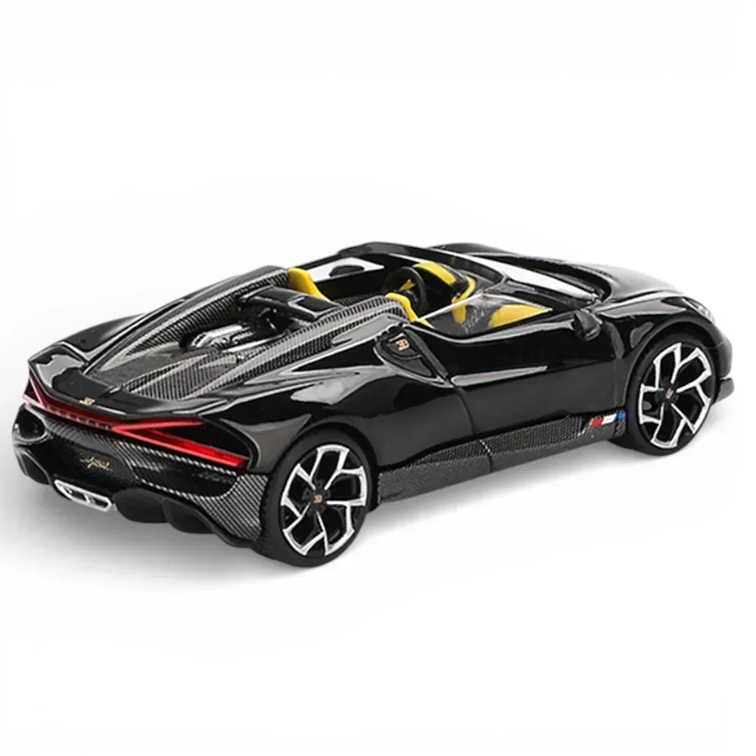 Mini GT 1:64 Racing Duo Diecast Set – Roxy Porsche 911 GT3 R #77 IMSA + Bugatti W16 Mistral Black Collectibles