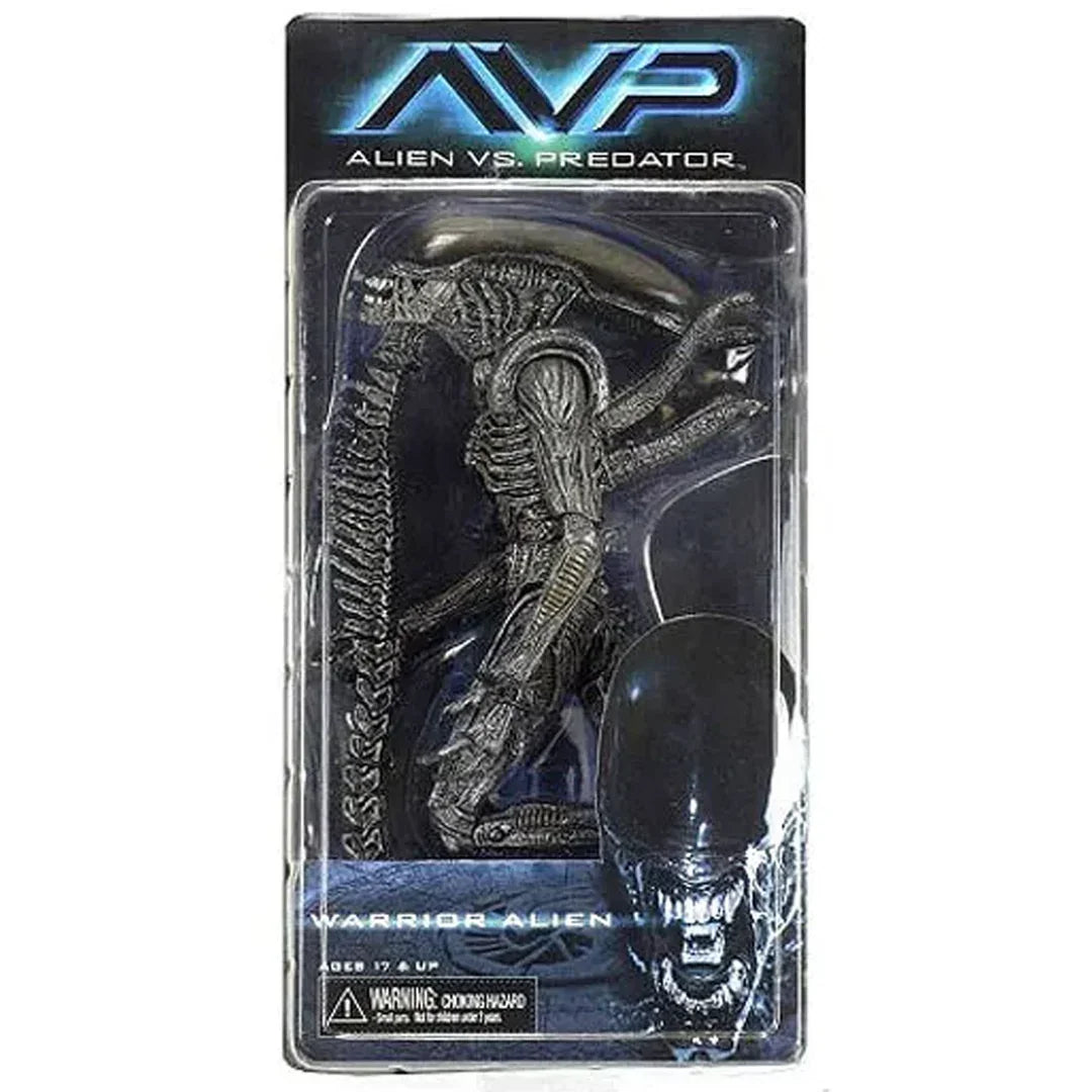 Alien vs. Predator Warrior Alien action figure in sealed packaging, collectible toy