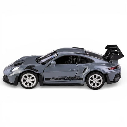 RMZ City 1:36 Porsche 911 GT3 RS Die-Cast Car – White | Openable Doors, Pull-Back Action