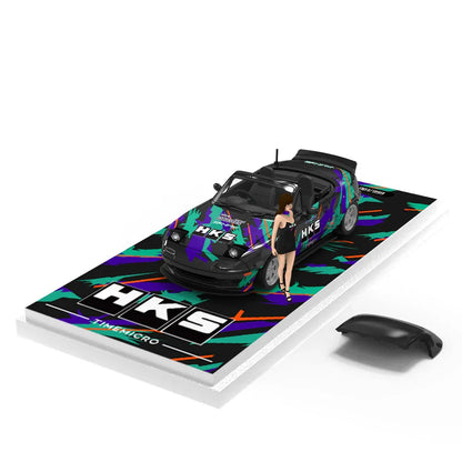 Time Micro Mazda MX-5 HKS Figure Edition 1:64 Scale Diecast Model Car | Premium Metal Collector Car | Display Base, Acrylic Case & Figure Included | Limited Edition | 14+