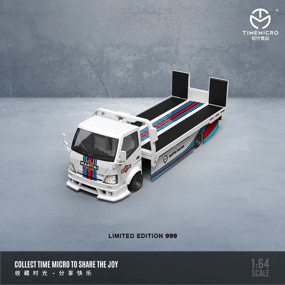 Time Micro 1:64 H300 Flatbed Transport Trailer – Martini Racing Livery | Premium Diecast Car Carrier