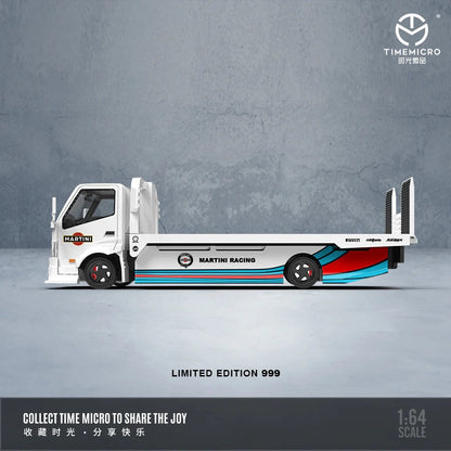 Time Micro 1:64 H300 Flatbed Transport Trailer – Martini Racing Livery | Premium Diecast Car Carrier