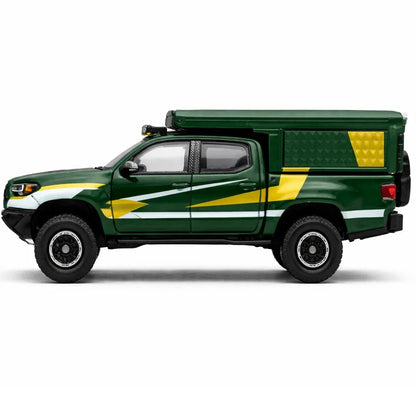 GCD Toyota Off-Road Tacoma Camper Diecast Car 1:64 Scale – Camper Roof Tent SUV Truck Collector Model