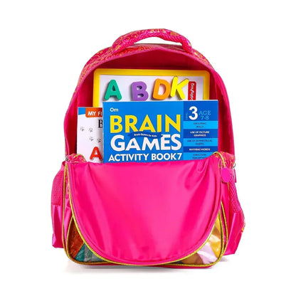 STRIDERS Disney Princess Premium School Backpack Pink and Gold - 16 inches - Jaiman Toys