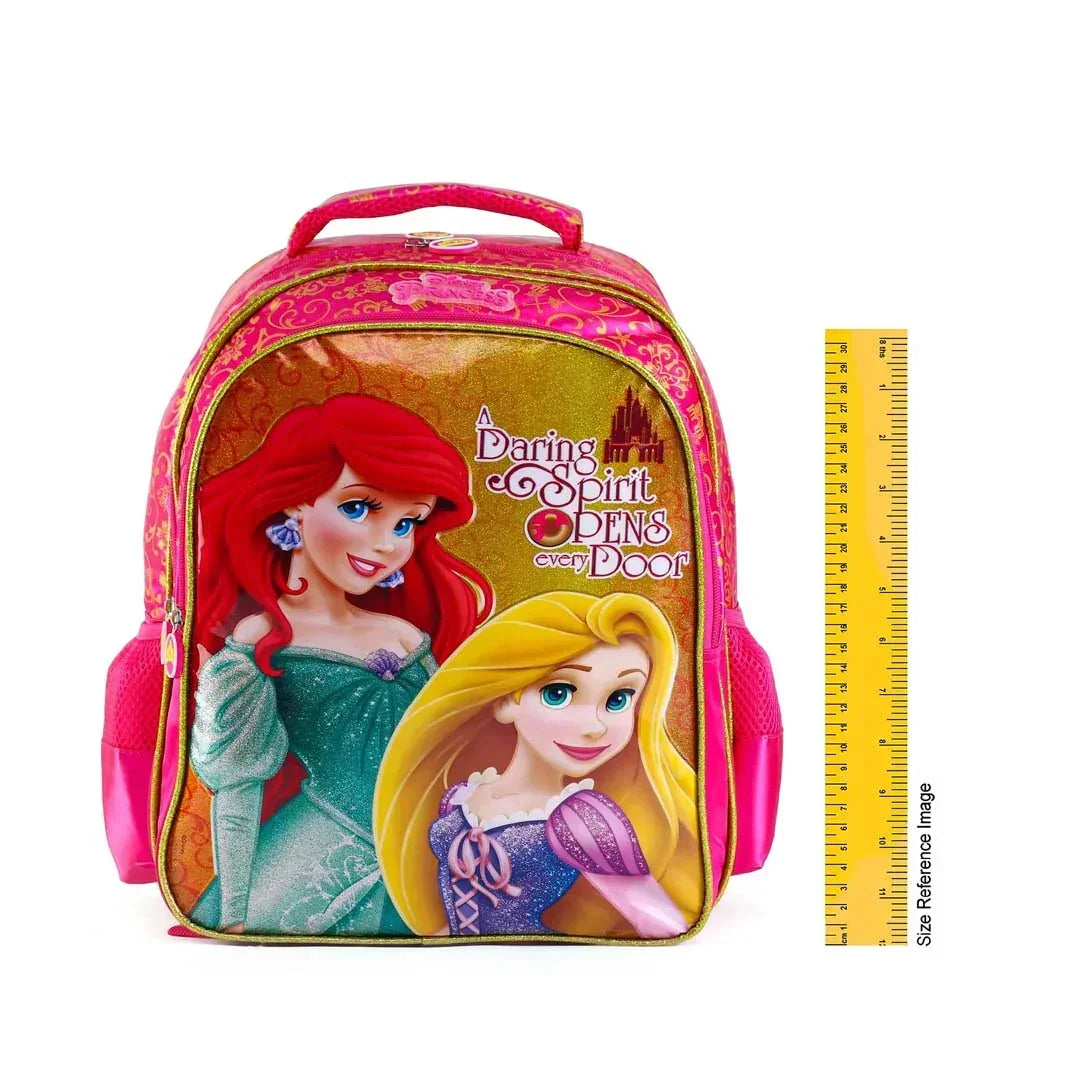 STRIDERS Disney Princess Premium School Backpack Pink and Gold - 16 inches - Jaiman Toys