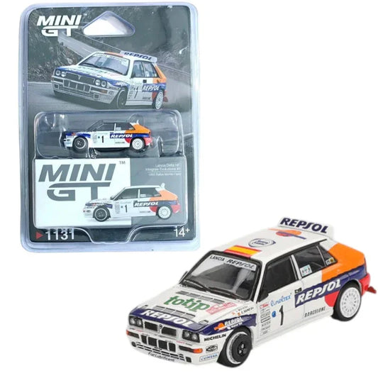 Mini GT 1:64 Blister-Lancia Delta Integrale Evoluzione No.1 Monte Carlo Rally 1993 Repsol – Carlos Sainz Diecast Model (MGT01131-L)
