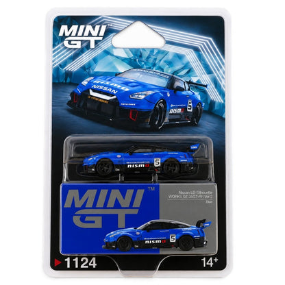 MINI GT Nissan LB-Silhouette WORKS GT 35GT-RR Ver.2 Blue 1:64 Scale Diecast Model Car #1124 | Official Mini GT Collectible