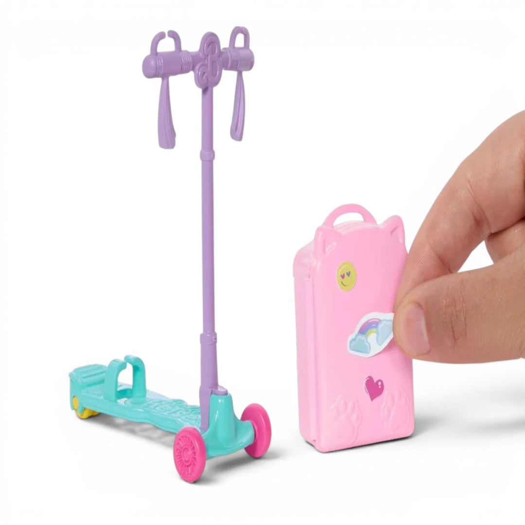 Barbie Club Chelsea Doll & Travel Playset | Blonde Chelsea Doll with Scooter, Suitcase & Travel Accessories | Mattel Toy for Kids 3+