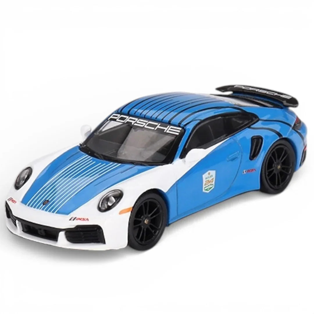 Mini GT 1:64 Porsche 911 Turbo S Safety Car – 2023 IMSA Daytona 24 Hours #735 Diecast Model (Blister Pack)