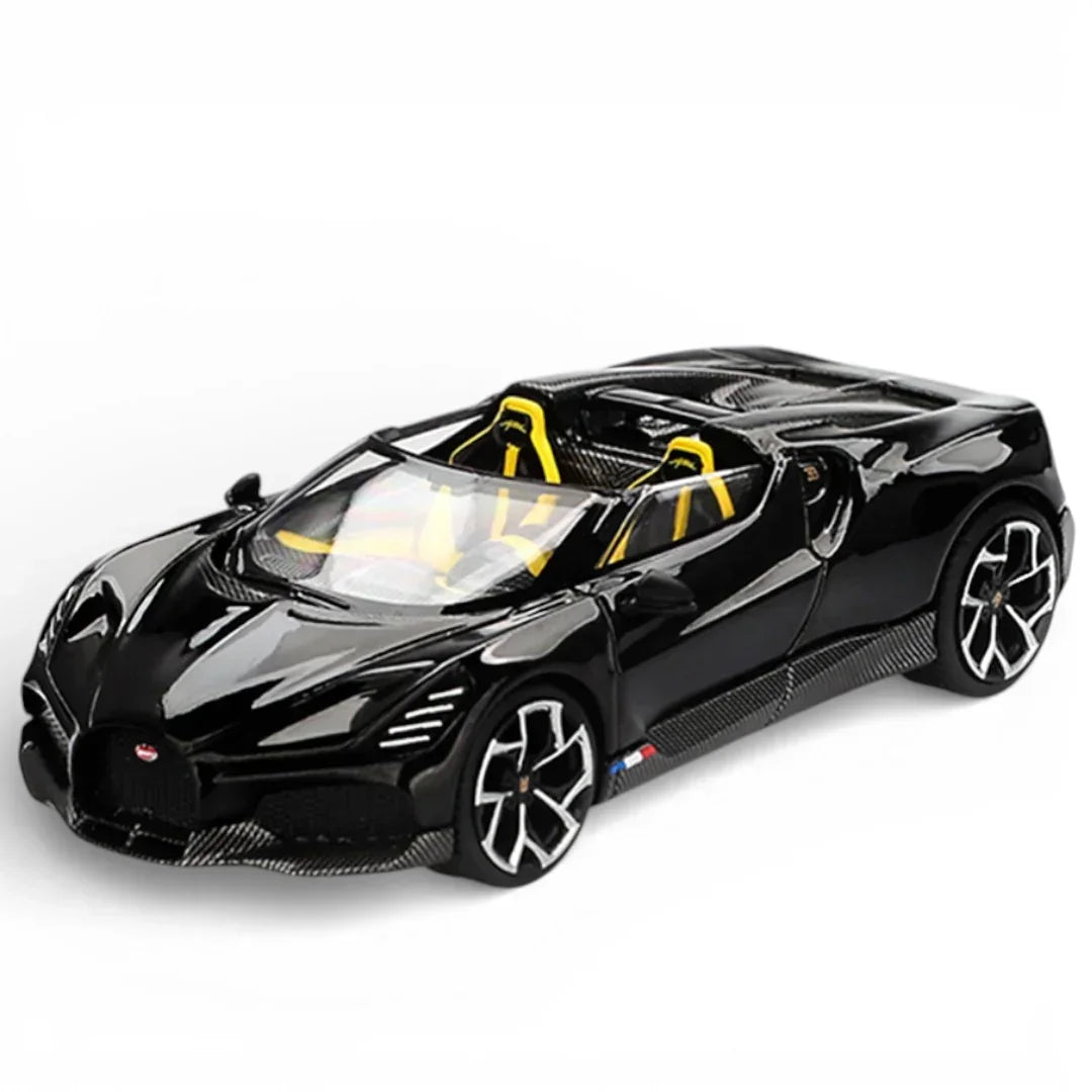Mini GT 1:64 Blister Bugatti W16 Mistral Black (LHD)  Premium Diecast Car