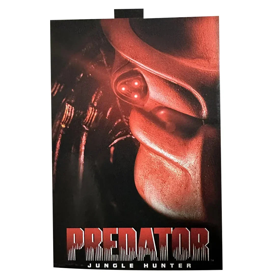 Predator Jungle Hunter action figure box with masked alien face and glowing red lights