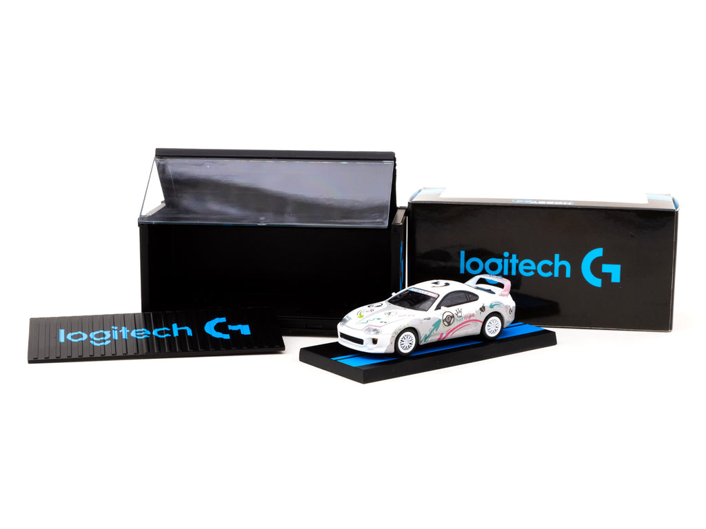 Tarmac Works HOBBY64 1:64 Toyota Supra RZ Logitech G Aurora with Container Diecast Model Car (T64-011-LGT22)