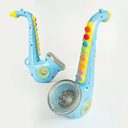Nubo Tiny Tunes Saxophone Musical Toy for Kids – Blow & Play Musical Instrument with Colorful Keys | Early Learning Music Toy for Toddlers