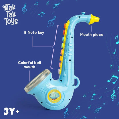 Nubo Tiny Tunes Saxophone Musical Toy for Kids – Blow & Play Musical Instrument with Colorful Keys | Early Learning Music Toy for Toddlers