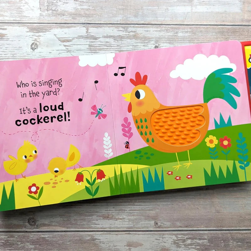NORTH PARADE Touch & Feel On The Farm Sound Board Book for Kids with 5 Farm Sounds