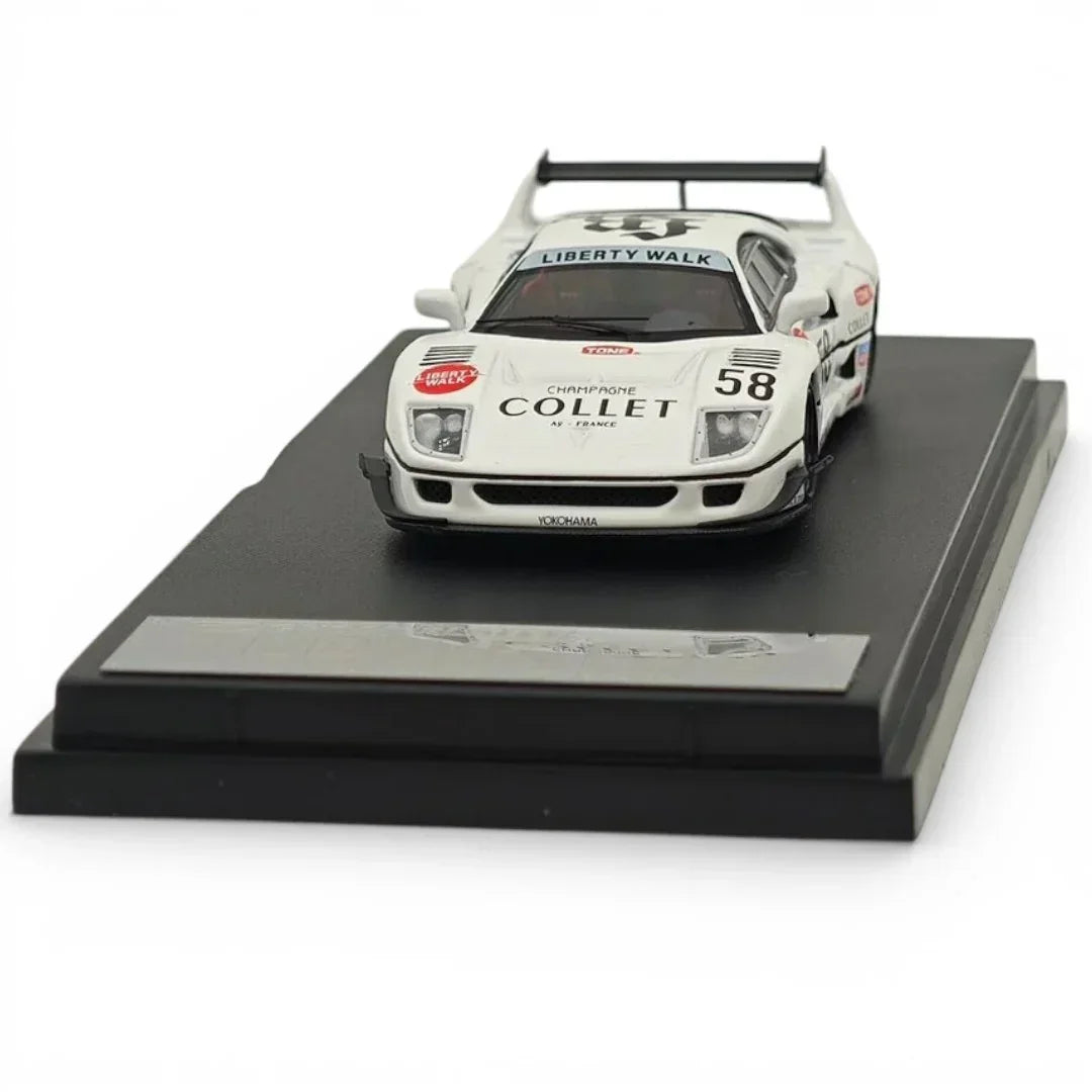 Ghost Player 1:64 Scale LBWK Ferrari F40 #58 White Racing Diecast Metal Car | Liberty Walk Widebody Collector Model