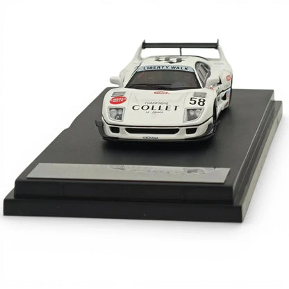 Ghost Player 1:64 Scale LBWK Ferrari F40 #58 White Racing Diecast Metal Car | Liberty Walk Widebody Collector Model