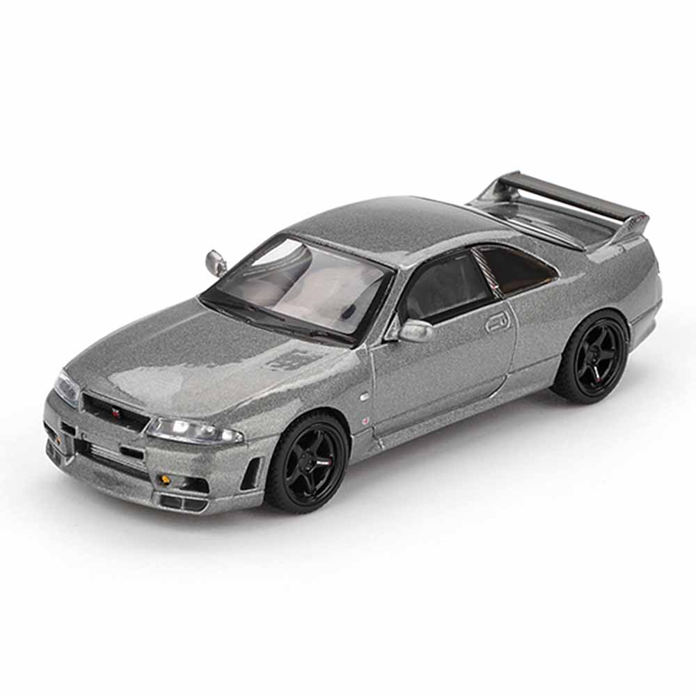MINI GT 1:64 Nissan Skyline GT-R NISMO BCNR33 CRS Version Dark Metal Gray Die-Cast Model Car