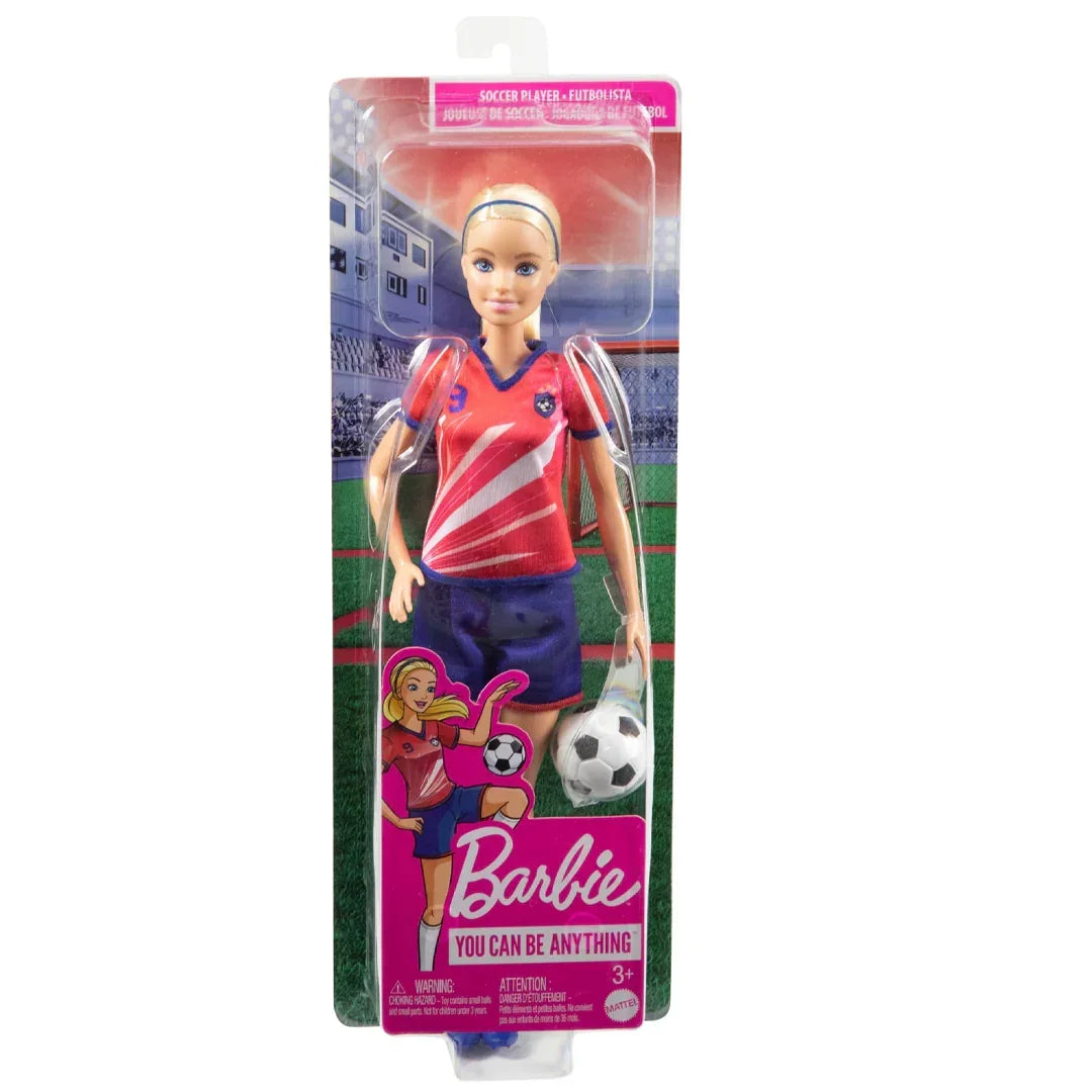 Barbie Soccer Doll: Blonde with #9 Uniform, Soccer Ball, Cleats, Socks - Perfect for Ages 3 &amp; Up" - Jaiman Toys