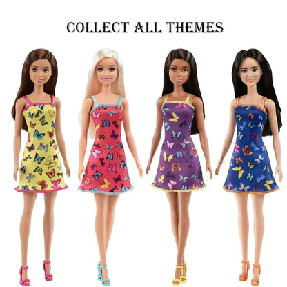 "Barbie Butterfly Dream: Colorful Logo Print Dress &amp; Strappy Heels - Perfect Gift for Ages 3 &amp; Up" - Jaiman Toys