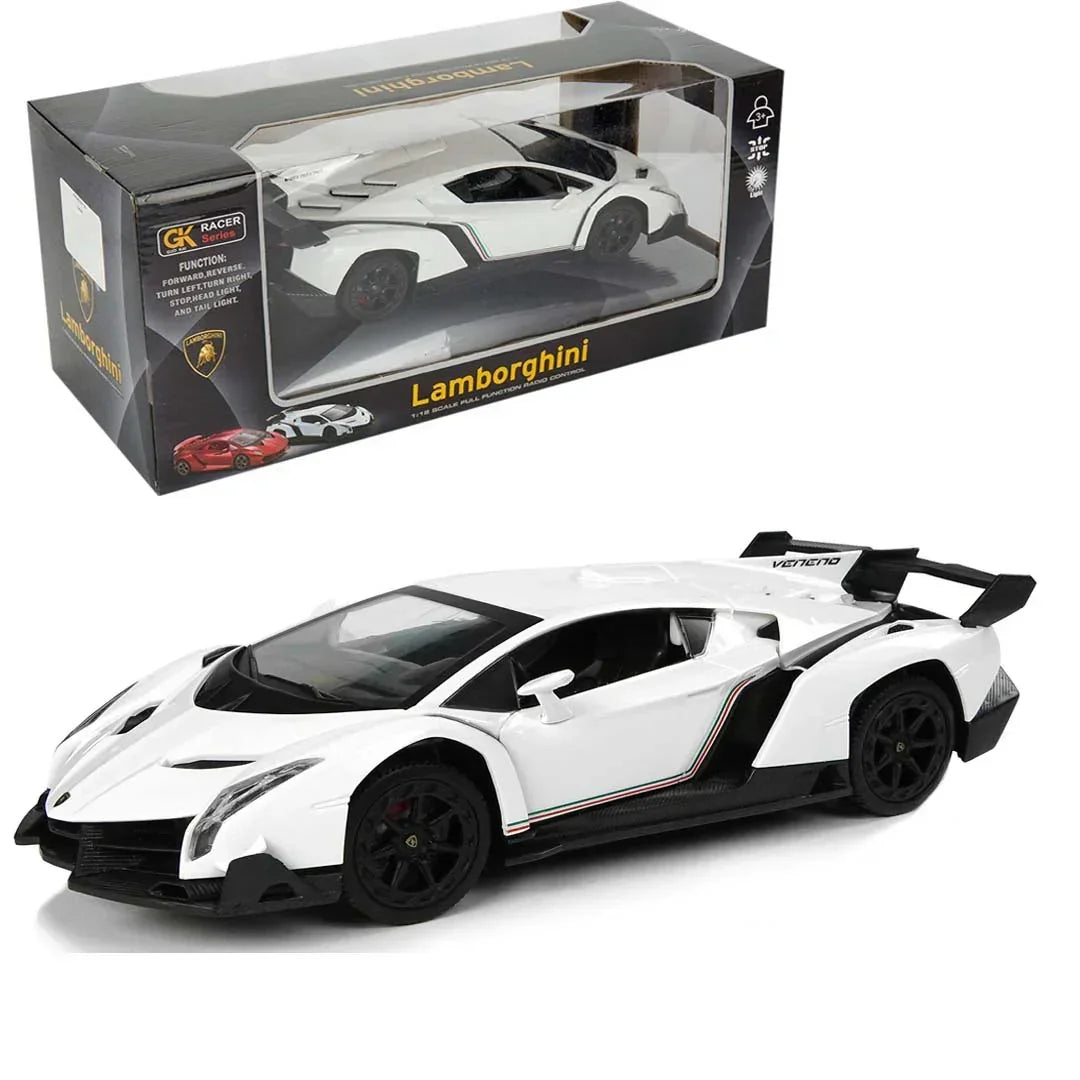 Lamborghini Veneno 1:18 R/C Supercar – High-Speed Remote Control, LED Lights & Rechargeable Power – Best Gift for Kids & Collectors! - Jaiman Toys