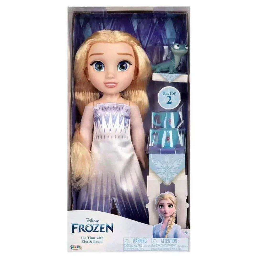 Disney Frozen - Frosty Elegance: Tea Time with Elsa &amp; Bruni Dolls Set Age 3+ - Jaiman Toys
