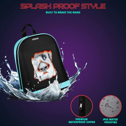 Hookaba Bold Bling Bag – LED Light-Up Fashion Backpack | Hard Shell | Waterproof | Statement Style - Black - Jaiman Toys