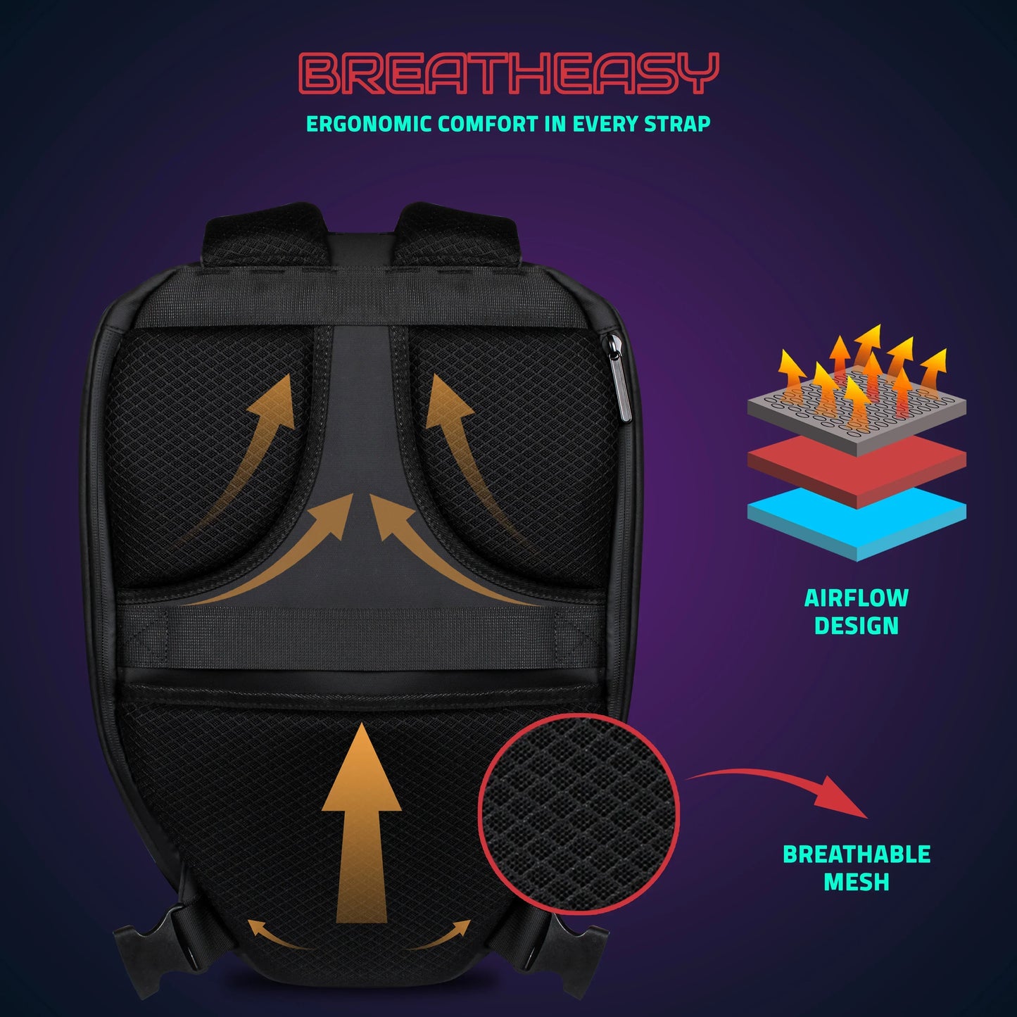 Hookaba Eye Rover Adventure LED Backpack – Hard Shell | Waterproof | 15.6” Laptop | 31L | Black - Jaiman Toys