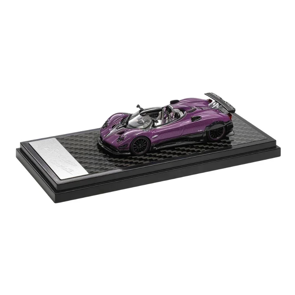 LCD Models 1:64 Pagani Zonda HP Barchetta Carbon Purple Die-Cast Supercar | Premium Collectible Car