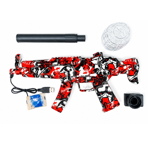 Water Bullet Firing Mode Powerful MP5 Water Bullet Model Gun H21-C | Automatic Gel Ball Blaster Toy with Water Bomb Mode & Grenade-Style Magazine