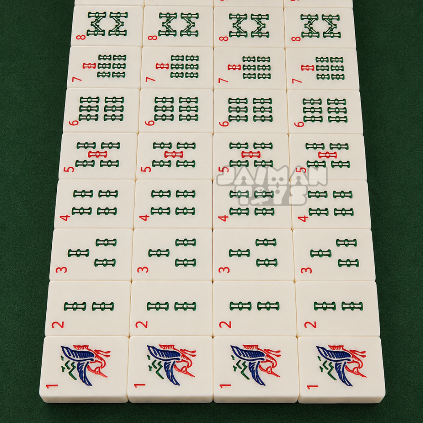 MOJO Compact Mahjong Set with Carry Case, 144 Tiles, Racks, Mat & Dice- 35mm Tiles