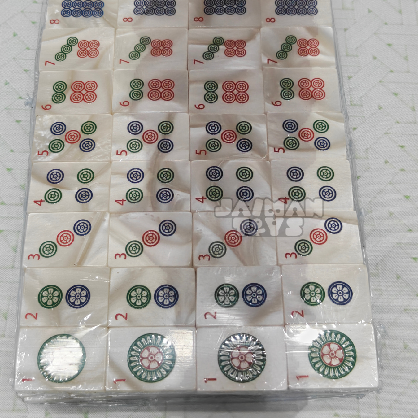 MOJO Compact Mahjong Set with Carry Case, 144 Tiles, Racks, Mat & Dice- 35mm Tiles