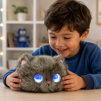 AI Dazi Interactive AI Plush Cat | Smart AI Table Companion | More Than a Toy – Your AI Plush Pal with LED Display Eyes