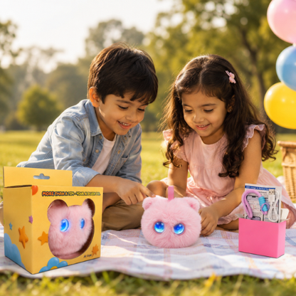 AI Dazi Interactive AI Plush Cute Pink Teddy | Smart AI Table Companion | More Than a Toy – Your AI Plush Pal with LED Display Eyes | Intelligent Talking Plush Toy for Kids