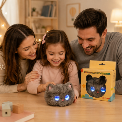 AI Dazi Interactive AI Plush Cat | Smart AI Table Companion | More Than a Toy – Your AI Plush Pal with LED Display Eyes