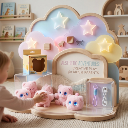 AI Dazi Interactive AI Plush Cute Pink Teddy | Smart AI Table Companion | More Than a Toy – Your AI Plush Pal with LED Display Eyes | Intelligent Talking Plush Toy for Kids