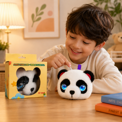 AI Dazi Interactive AI Plush Panda | Smart AI Table Companion | More Than a Toy – Your AI Plush Pal with LED Display Eyes