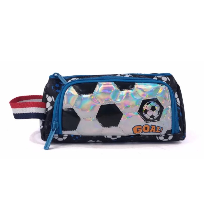 Vest Soccer Theme Pencil Case – Kids School Stationery Organizer with Zipper Compartments
