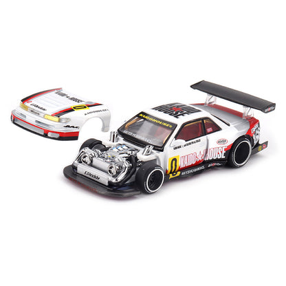 Kaido House x MINI GT 1:64 Nissan Silvia S13-R Circuit Spec V1 Diecast Model Car | Limited Edition KHMG251