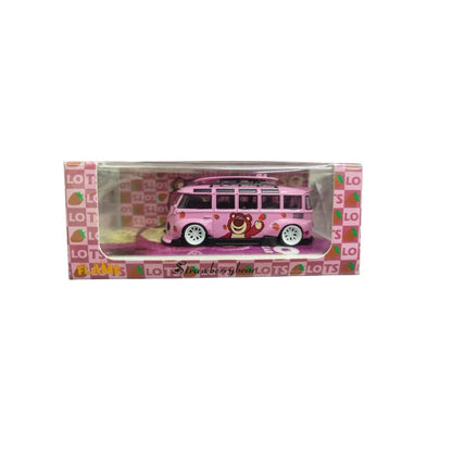 1:64 Volkswagen Bus T1 Strawberry Bear/Astro Boy Simulation Alloy Car Model - Jaiman Toys