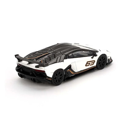 Mini GT 1/64 Lamborghini Aventador SVJ 63 Bianco Asopo RHD Diecast Scale Model Car - Jaiman Toys